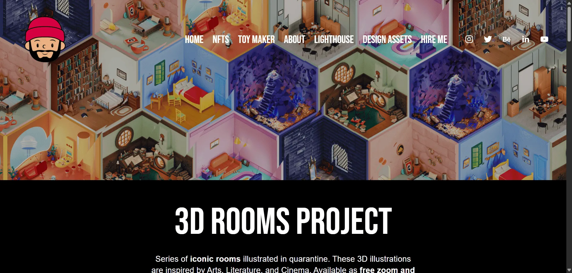 Transform your video calls with authentic cultural nostalgia through 3D Rooms Project by Amrit Pal Singh. Built for remote workers and creatives, this curated collection combines iconic room recreations from arts, literature, and cinema with free accessibility so you can elevate your virtual presence, while detailed 3D illustrations and quarantine-inspired themes enable professional storytelling without complex setup. From Vincent Van Gogh's Bedroom in Arles to Jerry's room from Tom and Jerry, each space captures the essence of beloved cultural touchstones through minimalist design and saturated colors. This runs on a platform featured by Architectural Digest, VSCO, Behance, Covid Art Museum, Wacom, LiveMint, Dribbble, Vancouver Film School, and Vimeo, ensuring every video call ships with personality, looks professionally crafted, and connects effortlessly with viewers who recognize these timeless spaces.