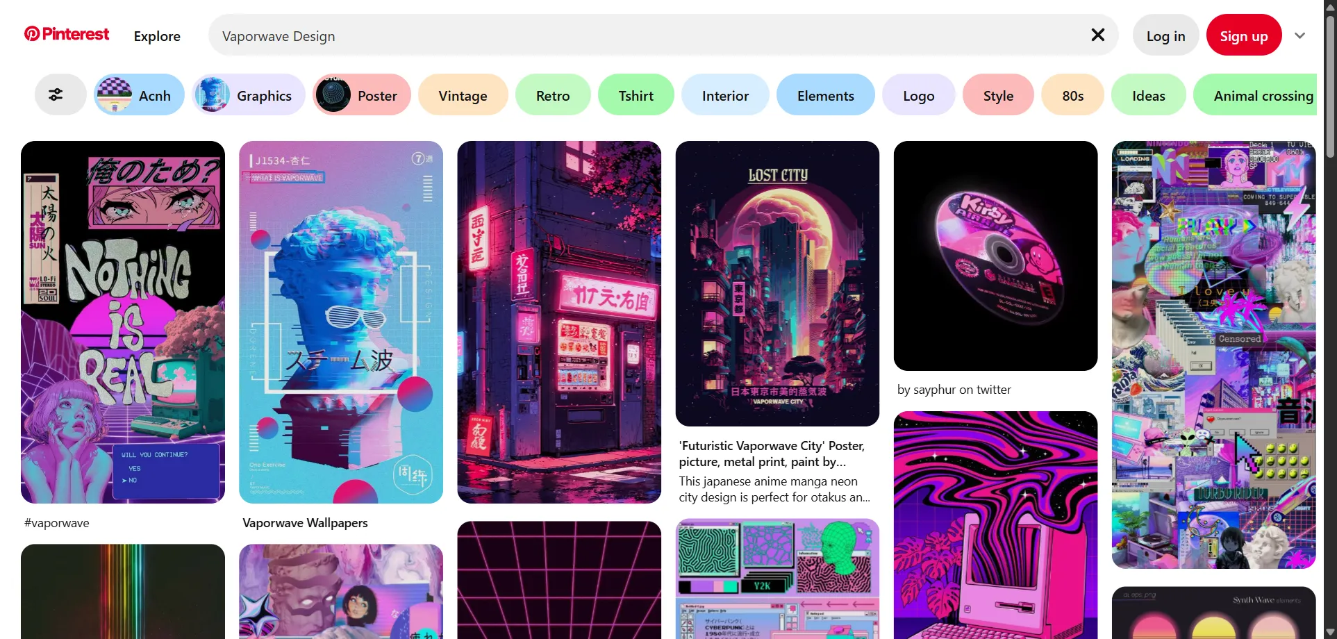 Vaporwave-design-style