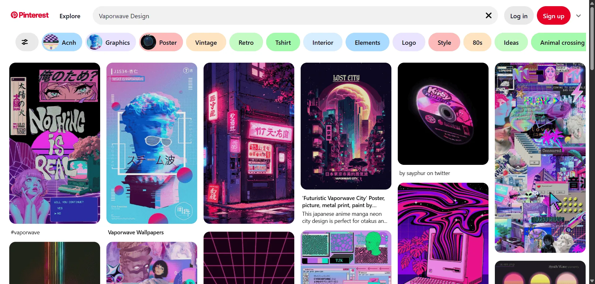 Vaporwave-design-style