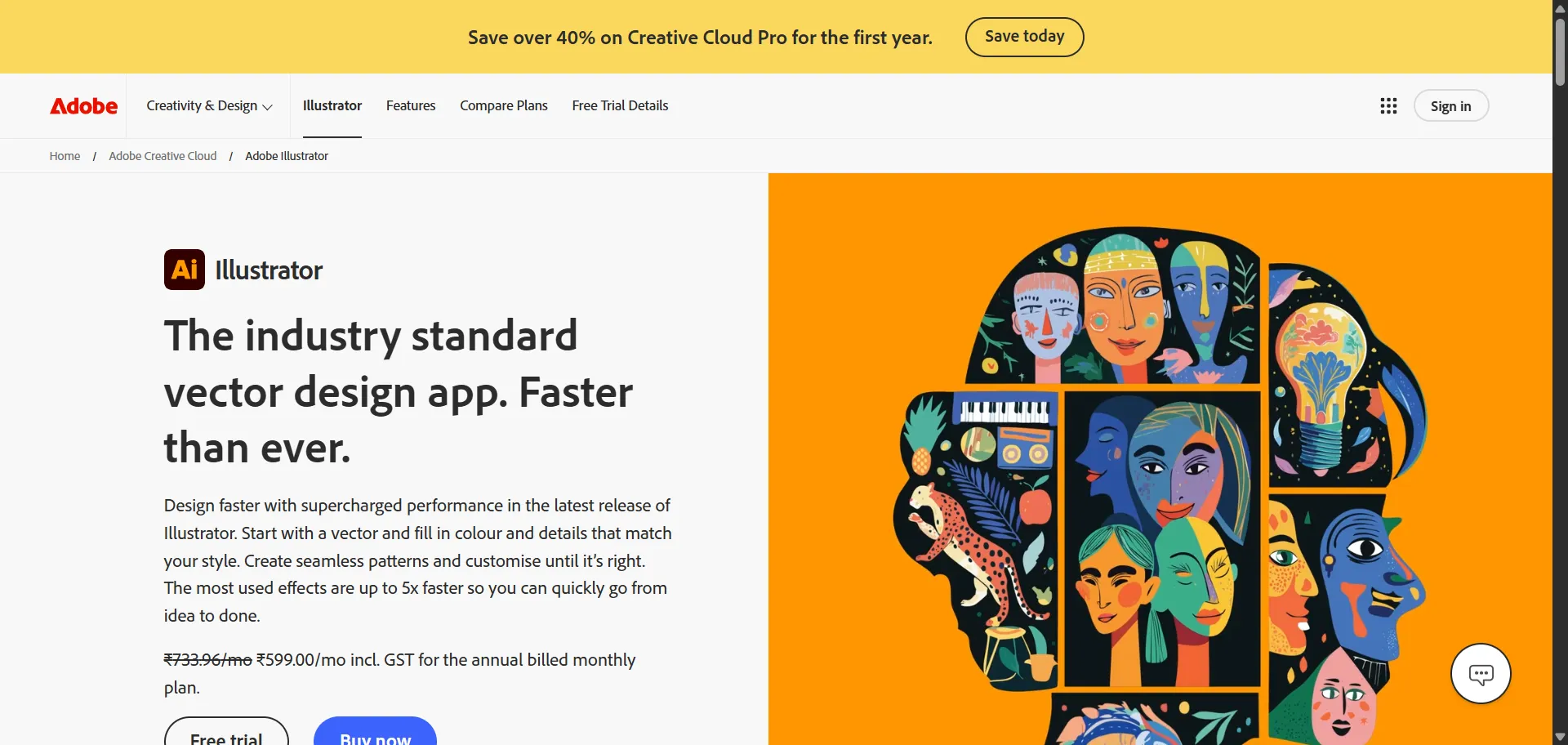 Adobe Illustrator is the vector graphics software that eliminates design limitations while delivering professional-quality artwork trusted by 23 million Creative Cloud subscribers worldwide. Built for graphic designers, brand professionals, and illustrators, it combines precision vector editing with Generative Shape Fill and Text to Pattern AI so you can create scalable logos and seamless patterns instantly, while advanced typography tools and mockup integration enable brand identity systems and realistic product visualization without quality degradation. This runs on a platform ranked #6 on G2's Summer 2025 highest-rated products with a 97.81 satisfaction score, ensuring every project ships faster, looks sharper, and scales effortlessly with infinite resolution and industry-standard file compatibility across print and digital.