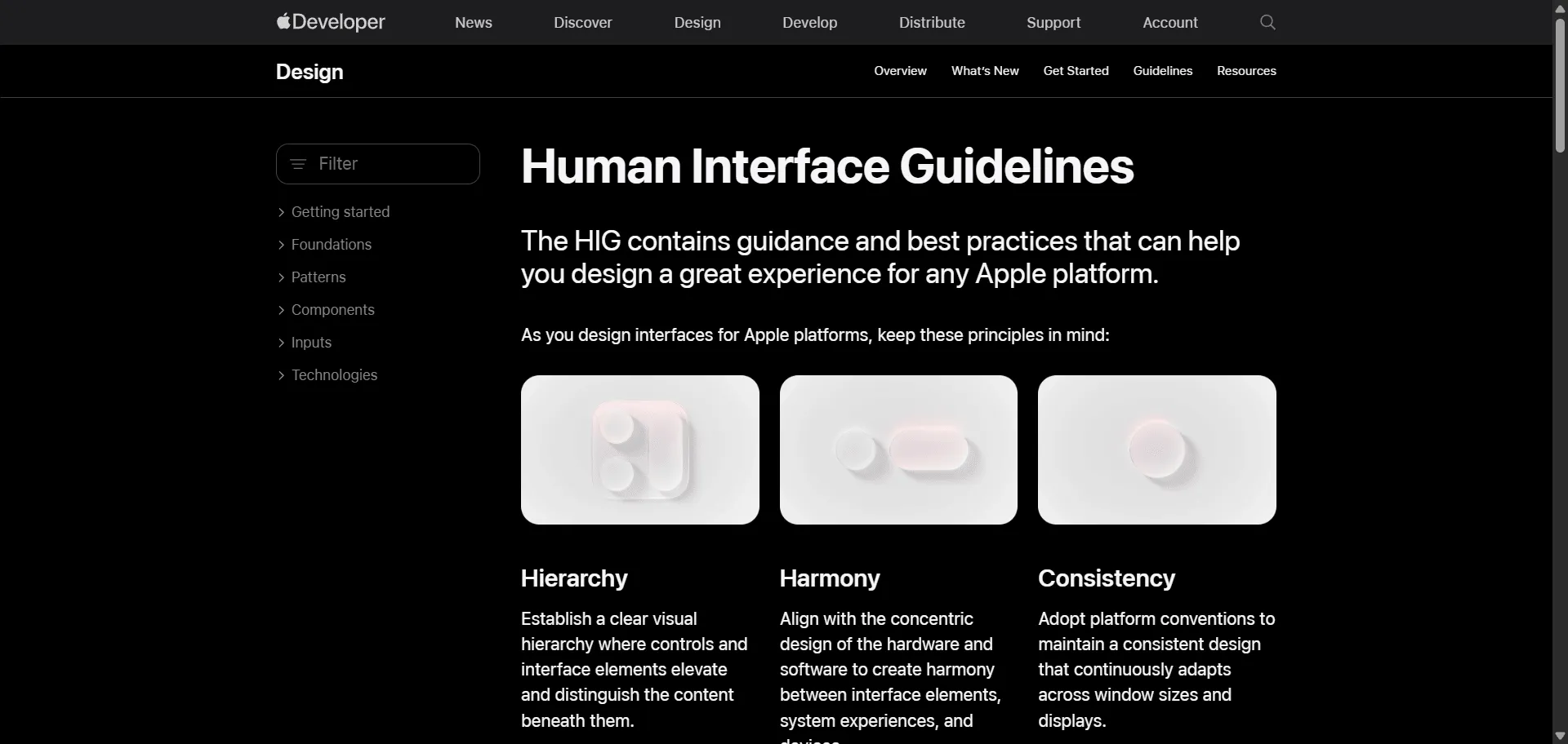 Design better Apple platform apps with Human Interface Guidelines design system trusted by 5 million+ developers worldwide. Built for iOS, macOS, watchOS, tvOS, and visionOS developers, this comprehensive design system combines visual aesthetics with interaction patterns so you can create consistent, accessible interfaces, while foundational principles and component libraries enable professional user experiences without reinventing common patterns. The guidelines cover everything from layout and typography to navigation structures and accessibility standards, ensuring your apps feel native to Apple's ecosystem. Updated regularly with new platform features and design trends, these living guidelines provide clarity-focused design principles, content-first approaches, and spatial depth concepts that make interfaces more intuitive and learnable. Whether you're building your first iOS app or scaling across multiple Apple platforms, these comprehensive guidelines help every project ship faster with consistent, professional interfaces that users expect.