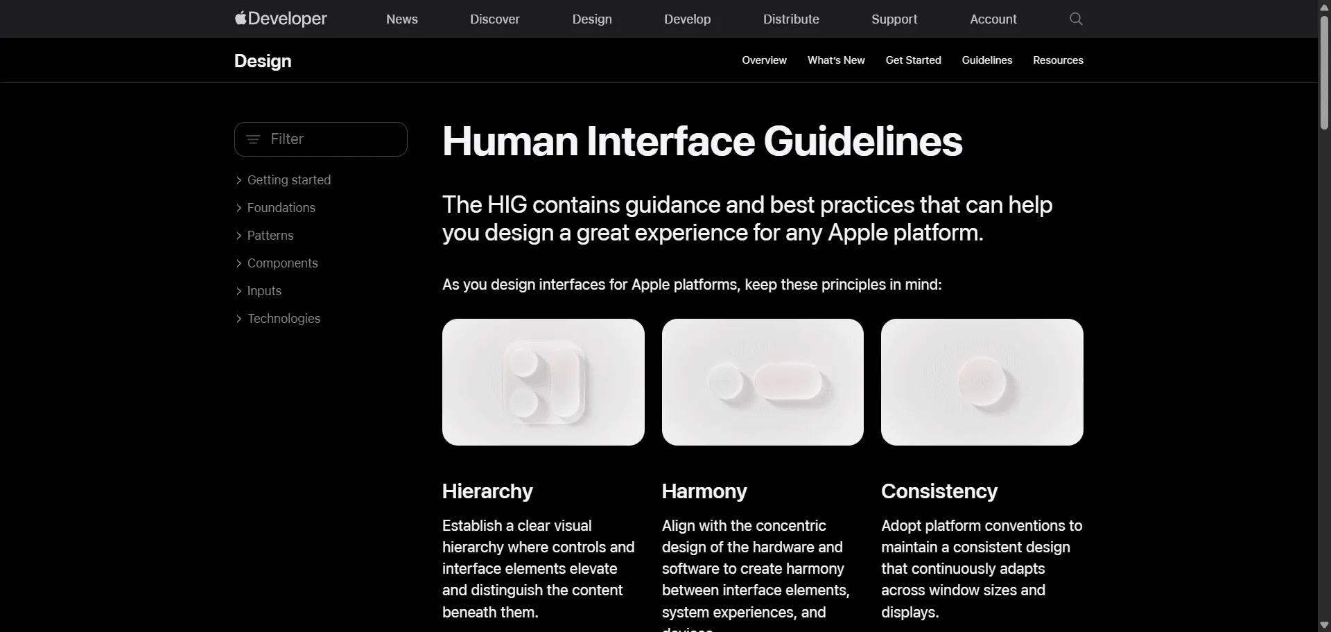 Design better Apple platform apps with Human Interface Guidelines design system trusted by 5 million+ developers worldwide. Built for iOS, macOS, watchOS, tvOS, and visionOS developers, this comprehensive design system combines visual aesthetics with interaction patterns so you can create consistent, accessible interfaces, while foundational principles and component libraries enable professional user experiences without reinventing common patterns. The guidelines cover everything from layout and typography to navigation structures and accessibility standards, ensuring your apps feel native to Apple's ecosystem. Updated regularly with new platform features and design trends, these living guidelines provide clarity-focused design principles, content-first approaches, and spatial depth concepts that make interfaces more intuitive and learnable. Whether you're building your first iOS app or scaling across multiple Apple platforms, these comprehensive guidelines help every project ship faster with consistent, professional interfaces that users expect.