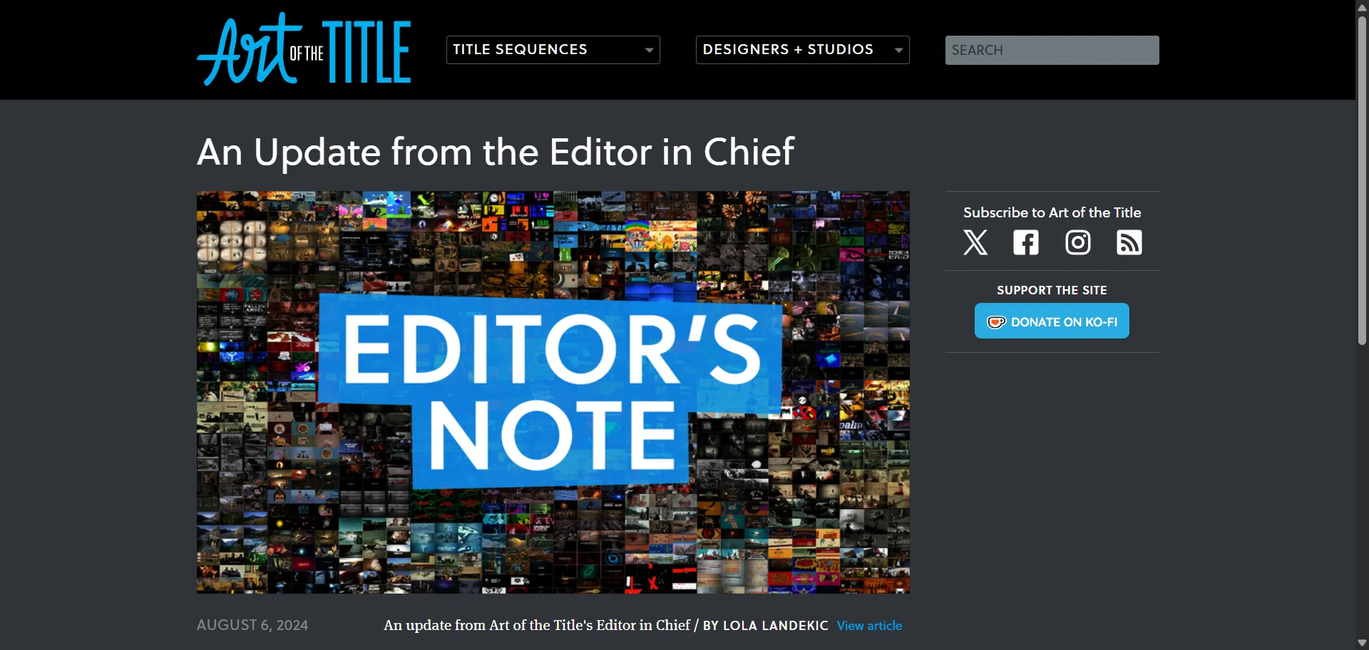 Celebrating the craft of title sequence design, this site dives deep into the art and process behind the opening credits of film, TV, and video games. Art of the Title features detailed breakdowns, interviews with top designers, and curated collections that showcase how title sequences set the tone and mood for visual stories. You’ll find behind-the-scenes insights on everything from classic horror intros to the latest Emmy-winning designs, plus spotlights on influential creators and trends shaping the industry. Whether you’re a designer, filmmaker, or just a fan of striking visuals, this platform offers a rich archive of inspiration and expert commentary that highlights the creative power of title design