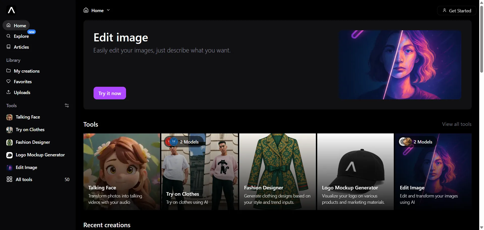 Packing a full set of creative AI tools into one spot, this platform makes it easy to do a lot with images, music, text, and videos. You can remove backgrounds from photos, swap faces in videos, turn words into pictures or music, and fix up old images in just a few clicks. There are also tools for making new music, changing voices, and creating subtitles or transcripts. All these features are simple to use and let you make cool things fast, whether you’re just having fun or working on a project. It’s all about helping you get creative and get things done without any hassle.