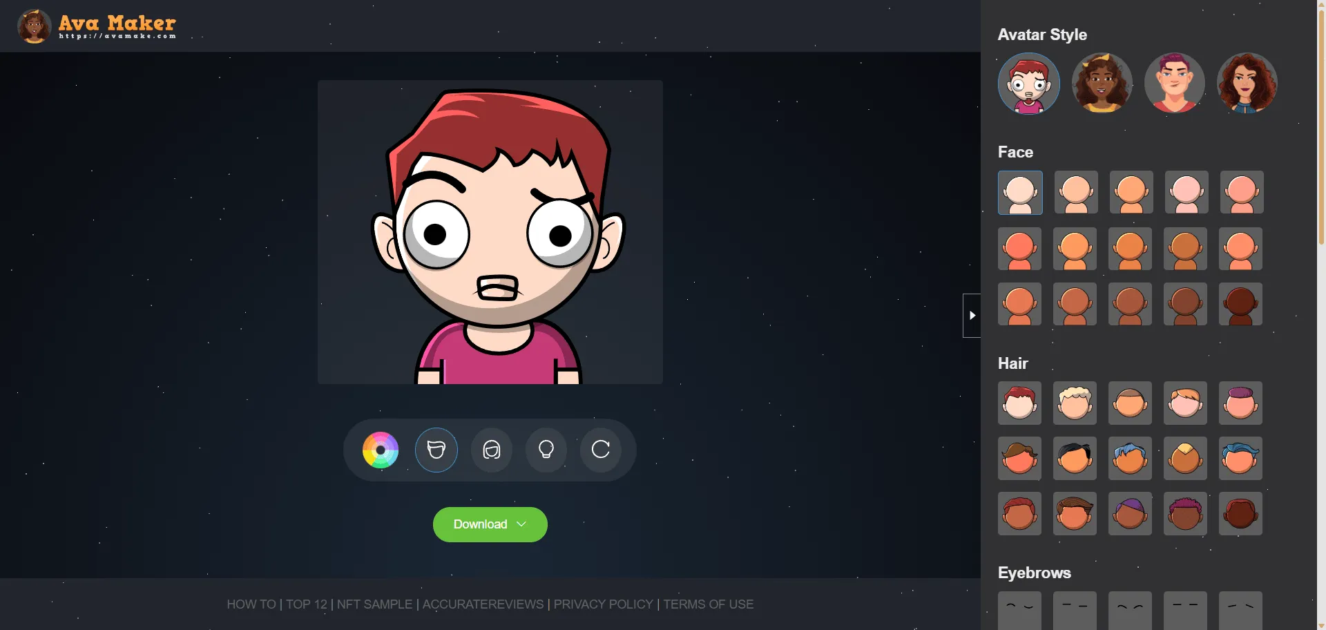 Create unique cartoon avatars that make your social media profiles stand out with avatar maker AvaMake. Built for users who want personalized profile pictures without design skills, this free web-based tool combines 40+ customizable accessories with 4 distinct style templates so you can craft the perfect digital representation, while intuitive drag-and-drop editing and instant preview features enable complete avatar customization without downloading software. You can modify face shapes, hairstyles, clothing, expressions, and accessories to match your personality and mood, then download your finished avatar as PNG files for immediate use across Facebook, Instagram, forums, and chat platforms. This browser-based platform trusted by users worldwide since 2022 ensures every avatar creation process is simple, fast, and completely free.