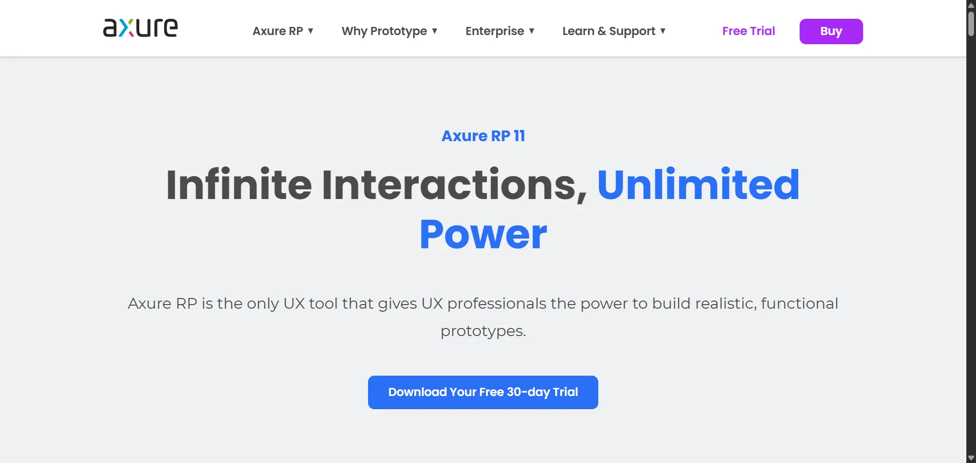 UX tool that allows you to create realistic, functional prototypes and UX documentation without coding