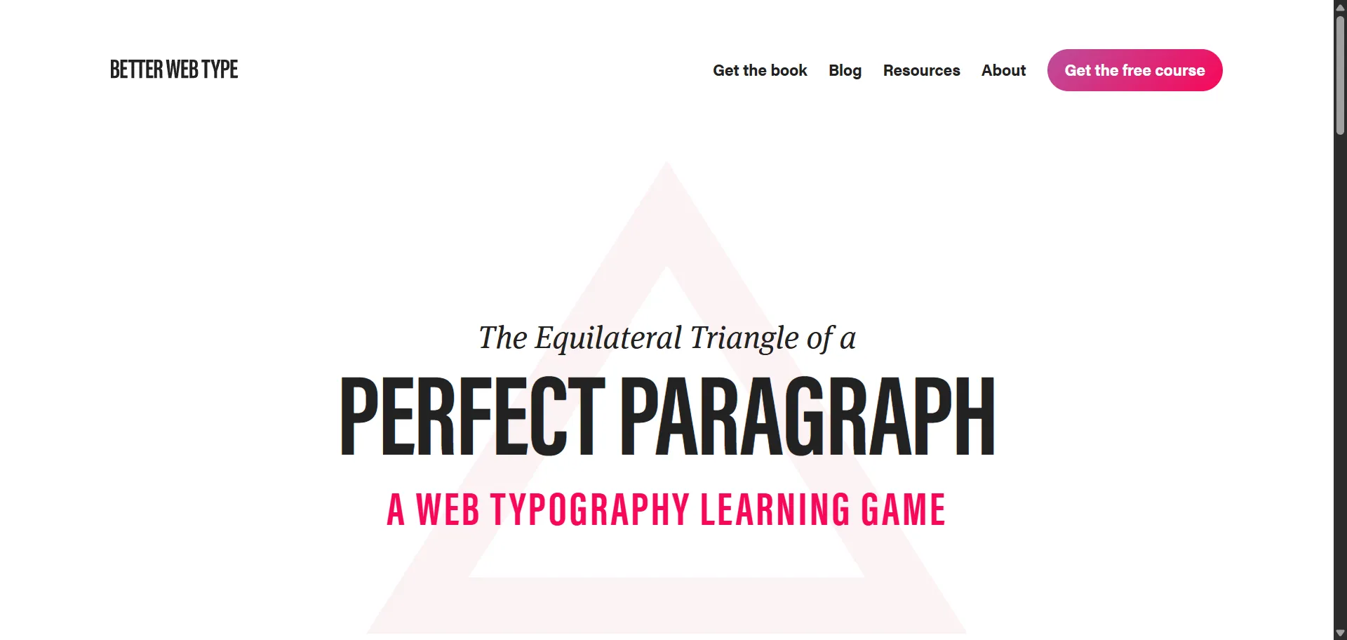 An advanced type game to teach you to design perfect paragraphs by adjusting font size, line-height, and line width.