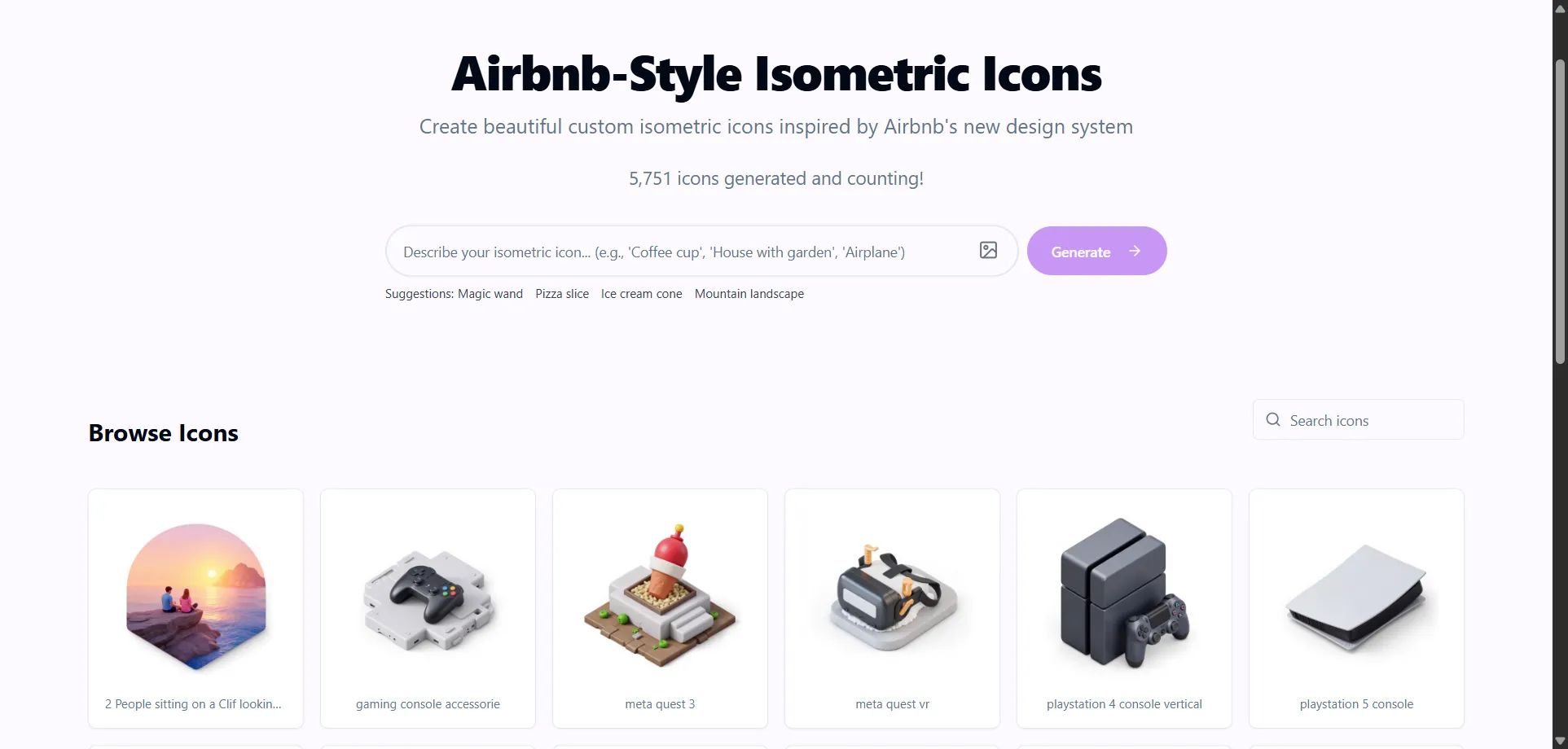 Generate icons based on the Airbnb icon style.