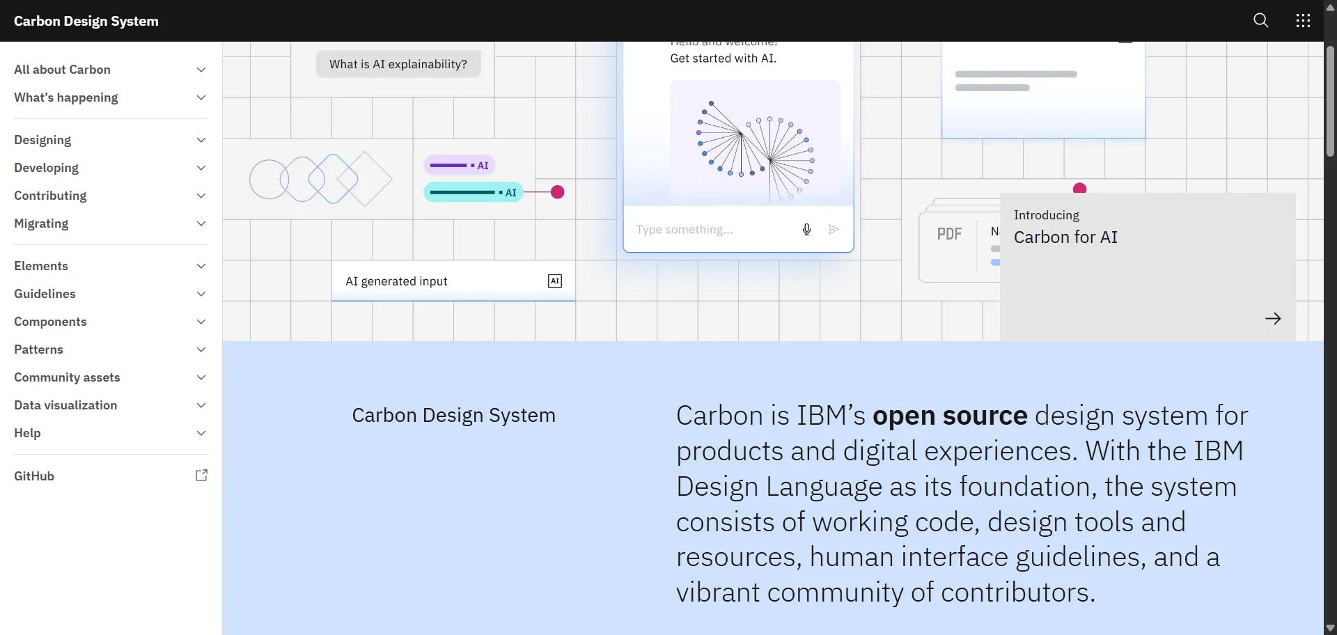 Design system Carbon Design System transforms complex enterprise interface challenges into unified digital experiences trusted by millions of users worldwide. Built for product teams and developers creating IBM applications, it combines open-source components with comprehensive Figma libraries so you can build cohesive interfaces efficiently, while IBM Design Language foundation and multi-framework support enable professional user experiences without rebuilding common patterns. This system operates on a platform trusted by IBM's global ecosystem, featuring extensive React, Angular, Vue, Svelte, and Web Components libraries that make interfaces more maintainable and scalable across web applications. Whether you're building enterprise tools or scaling design consistency across multiple platforms, this comprehensive design system helps every project ship faster with consistent, accessible interfaces that maintain visual coherence across desktop and mobile experiences while supporting modern development workflows.
