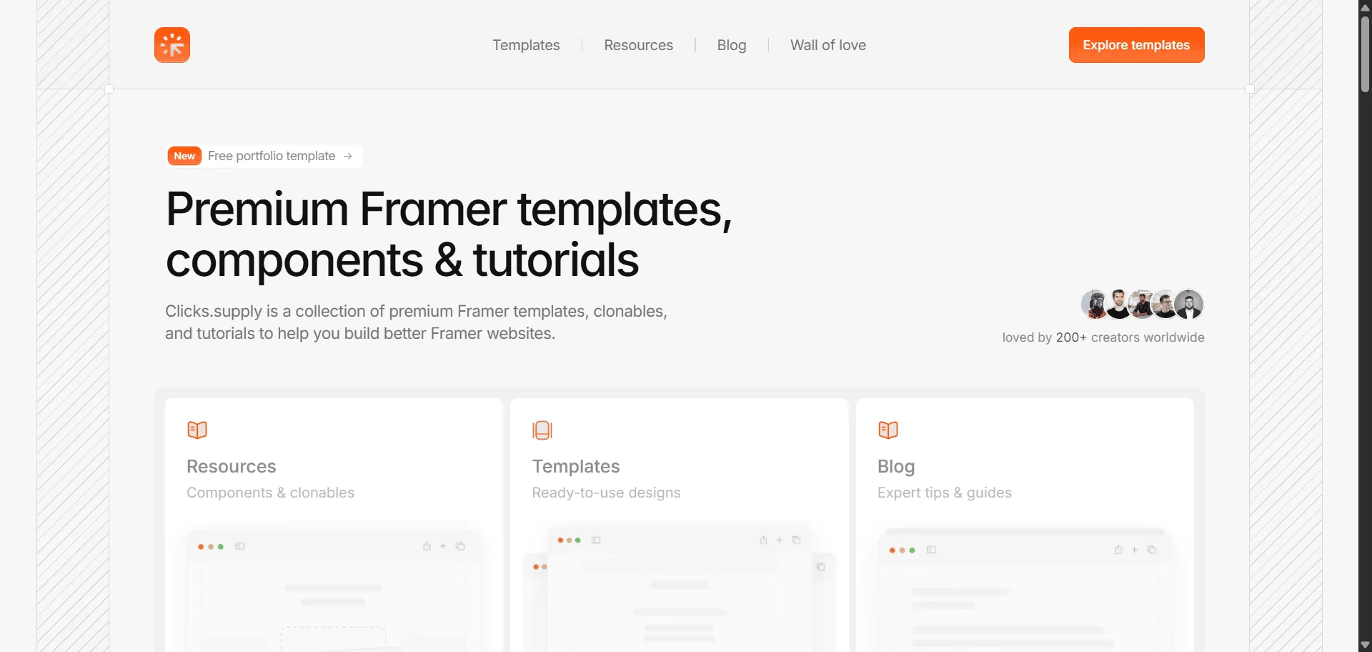 Stop building Framer websites from scratch when you need professional templates and components that accelerate your entire design workflow instantly. Framer templates Clicks.supply delivers comprehensive premium resources through ready-to-use clonables and expert tutorials. Built for Framer creators, designers, and developers who demand quality without starting from zero, it combines pro-level templates with components and tutorials so you can launch stunning sites in hours, while constantly maintained resources and regular updates enable seamless project development without workflow interruptions. This runs on a platform loved by 200+ creators worldwide with handpicked designs across multiple categories and continuous community support, ensuring every project ships faster, looks sharper, and scales effortlessly across all your Framer website needs.