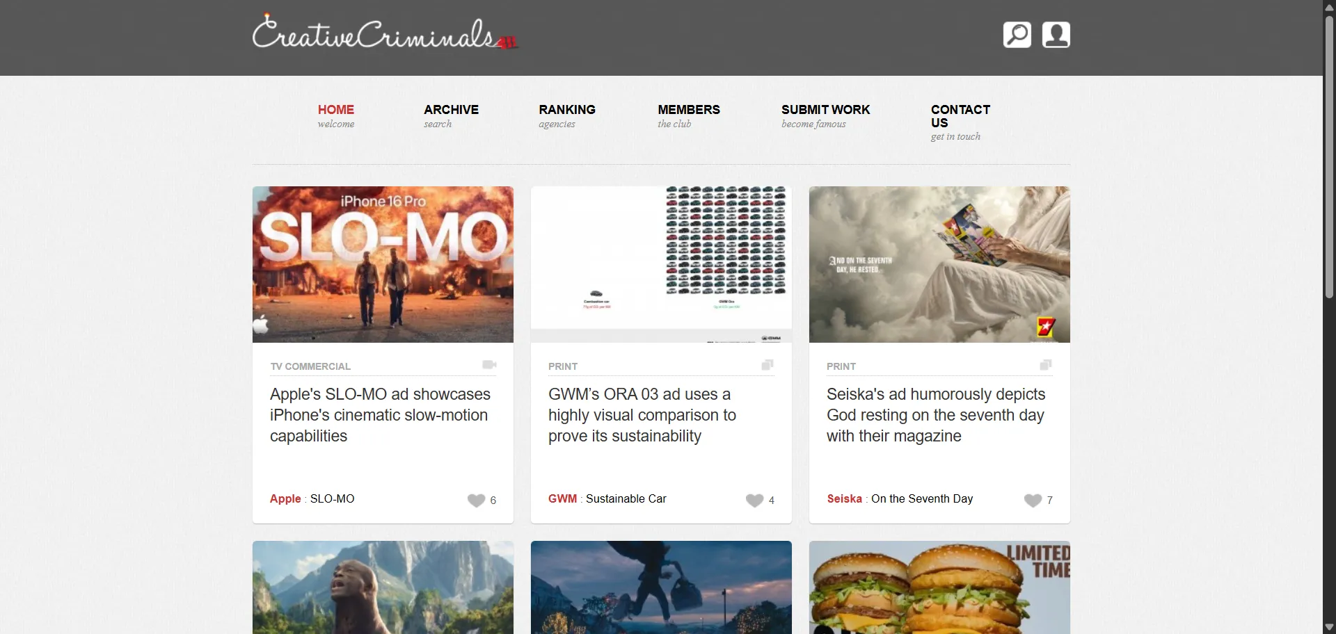 Spotlighting the most creative and impactful advertising campaigns from around the world, this site is a treasure trove for anyone interested in clever marketing and standout brand ideas. Creative Criminals curates a wide range of ads—from Super Bowl spots and innovative billboards to social campaigns tackling real-world issues—showcasing how brands use creativity to connect, entertain, and inspire. Each post features visuals and concise write-ups, making it easy to browse and discover fresh approaches to advertising. Whether you’re looking for inspiration, industry trends, or examples of how brands address topics like diversity, sustainability, and social change, this platform delivers a daily dose of the best in global advertising creativity