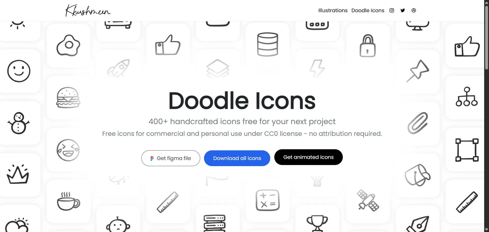 Doodle Icons by Khushmeen