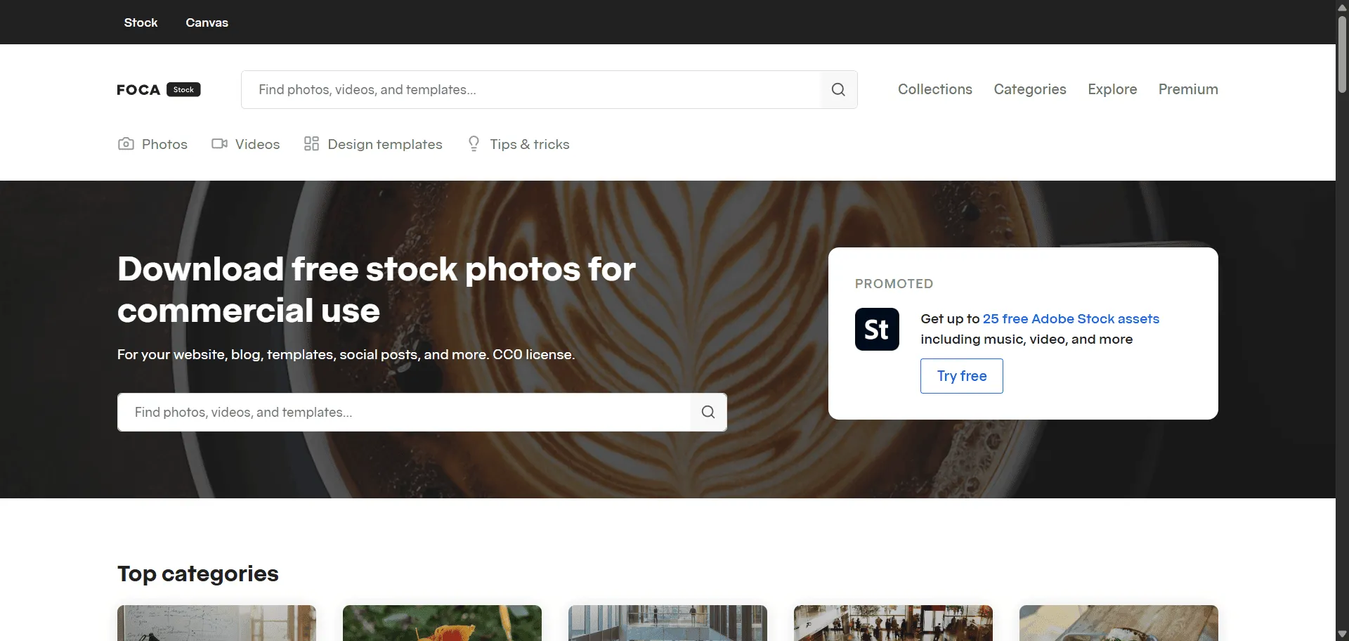 Elevate your projects with premium-quality free stock photos from FOCA Stock. Designed for marketers, designers, and content creators seeking professional visuals, it combines vast CC0-licensed collections with instant downloads so you can enhance websites, blogs, and social media posts effortlessly, while seamless Adobe Stock integration and curated themed galleries enable diverse creative expression without licensing complications. The platform organizes content through intuitive categories including business, technology, workspace, and seasonal themes, ensuring your projects maintain visual consistency across all touchpoints. You can access both photography and video content while exploring specialized collections like "Small & Local" featuring authentic community businesses. This runs on a partnership model with Adobe Stock offering 30-day free trials and up to 25 additional premium assets, ensuring every project delivers professional results that captivate audiences, maintain legal compliance, and accelerate creative workflows through unlimited commercial-use permissions.