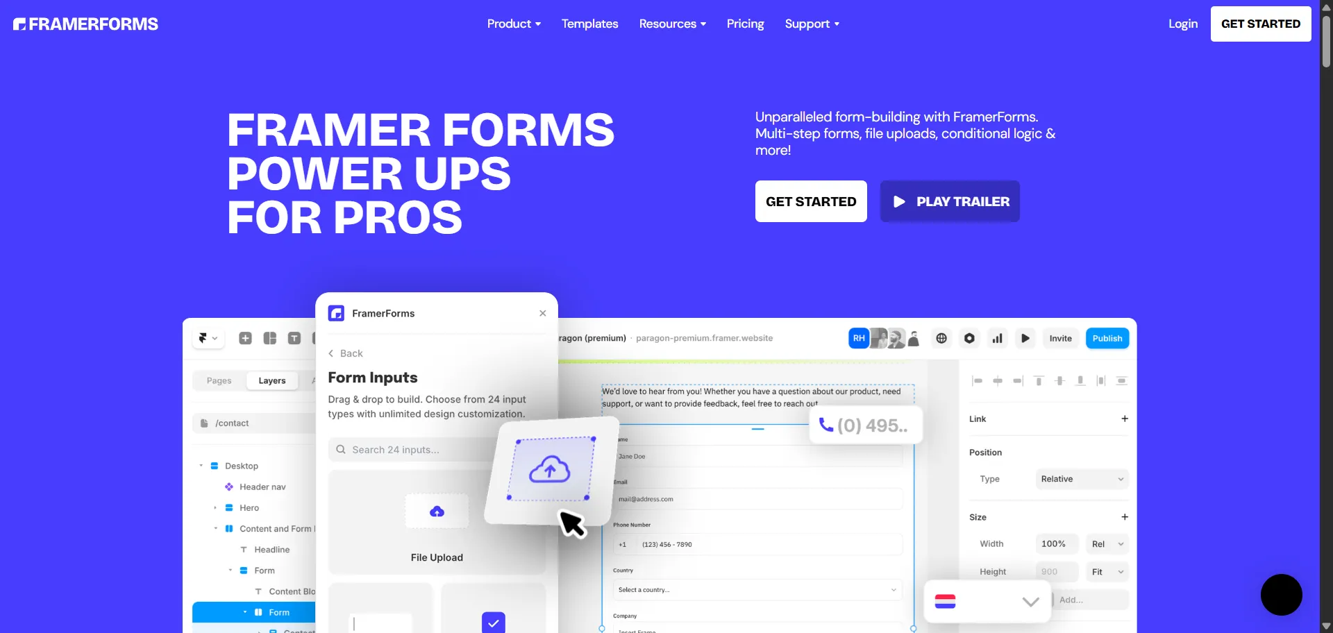 Offers pre-built form components for Framer. Simplifies the creation of interactive and responsive forms.
