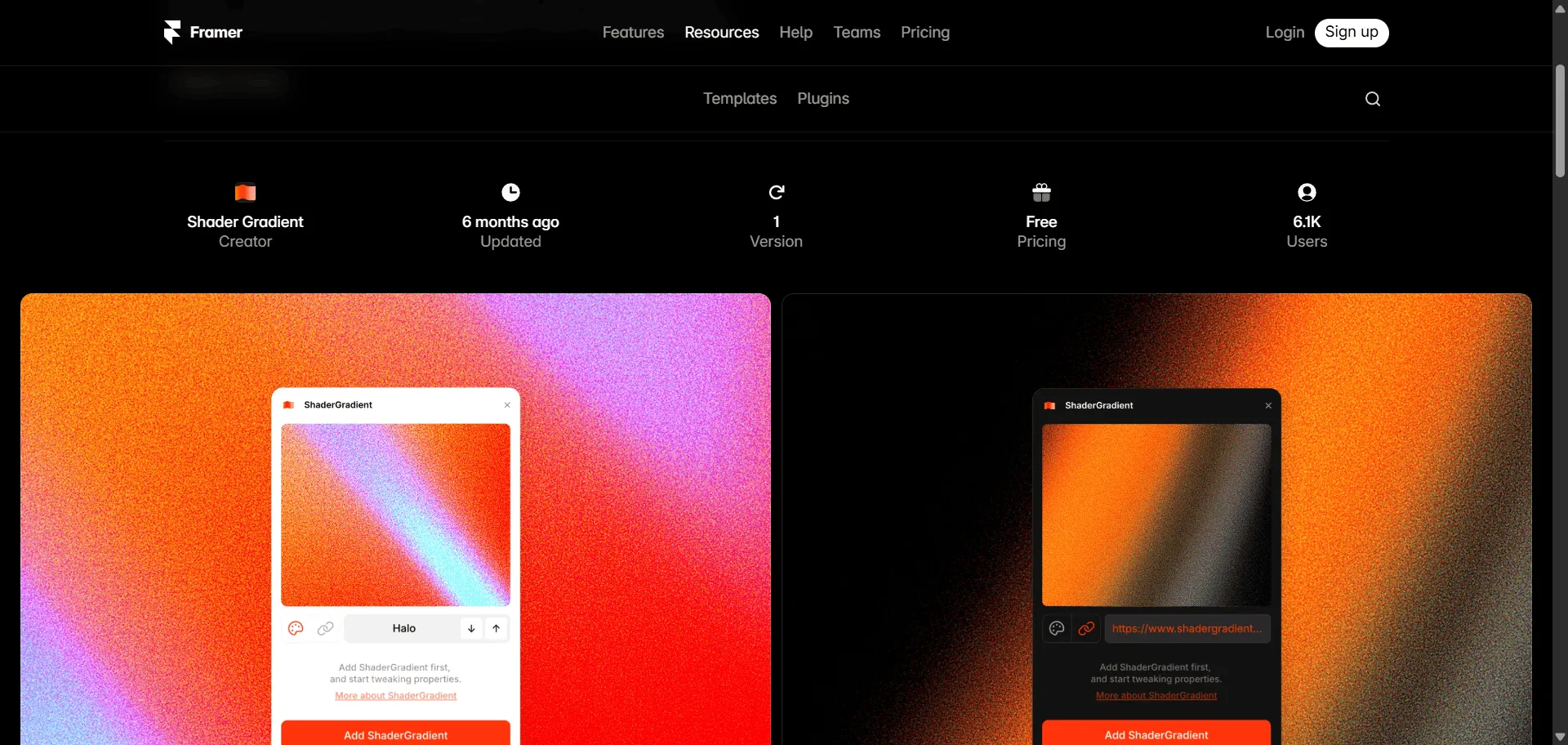 Static gradients make websites look dated and lifeless. ShaderGradient is the Framer plugin that transforms bland backgrounds into dynamic, moving WebGL gradients that captivate users instantly. Built for designers and developers, it combines full color customization with advanced shader effects so you can create production-ready gradients that perform flawlessly, while interactive controls and smart component integration enable seamless website interactions without performance compromises. This runs on a platform trusted by the React Three Fiber community with active GitHub development, ensuring every gradient ships faster, looks sharper, and scales effortlessly. From basic color transitions to complex grain effects and lighting adjustments, ShaderGradient delivers professional-grade animated backgrounds that work across React, Figma, and Framer. Whether you're building landing pages or interactive experiences, preset templates and customizable properties get you from concept to live gradient without the complexity of manual WebGL coding.