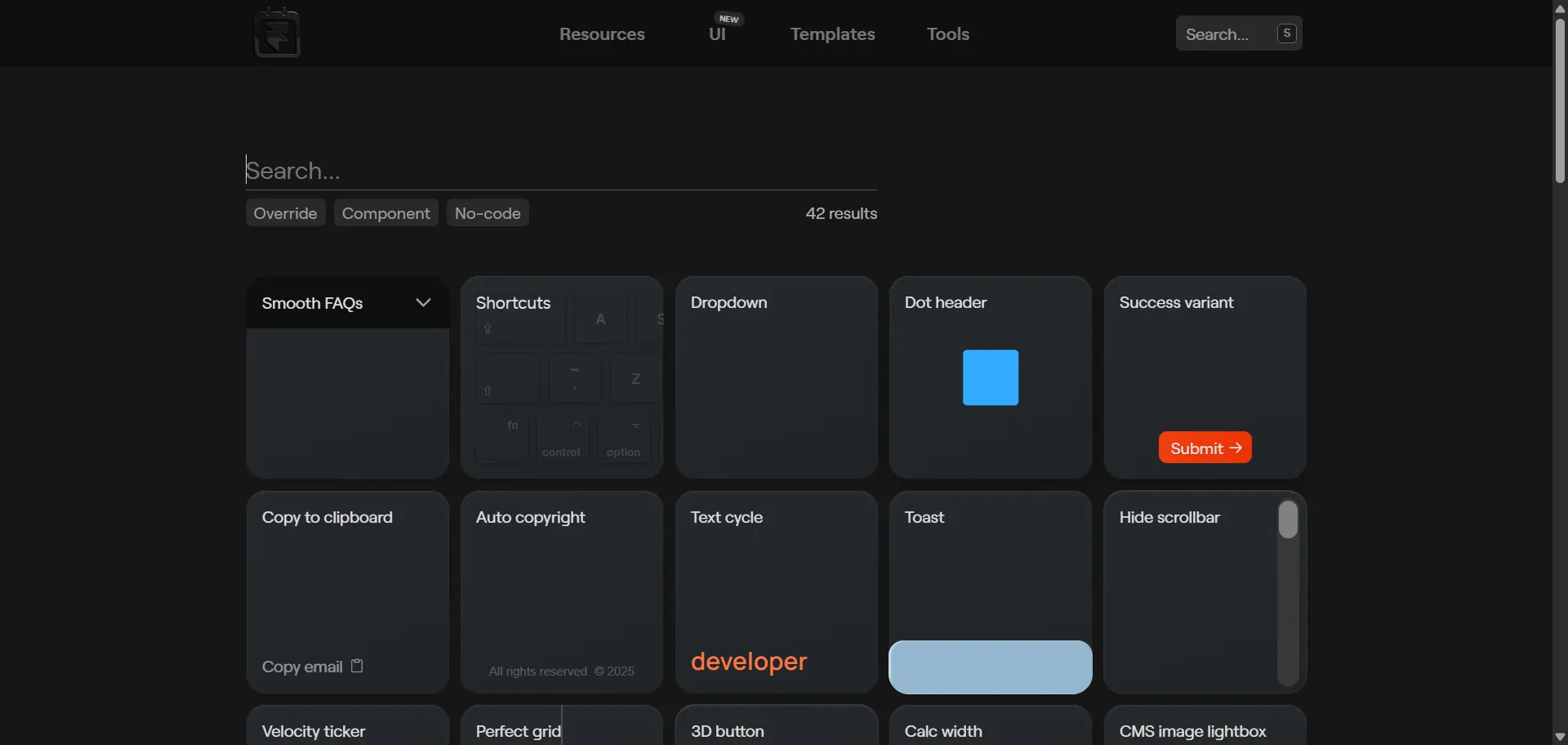 Discover dynamic and interactive UI components for Framer. Easily drag, drop, and customize to build engaging user experiences faster.