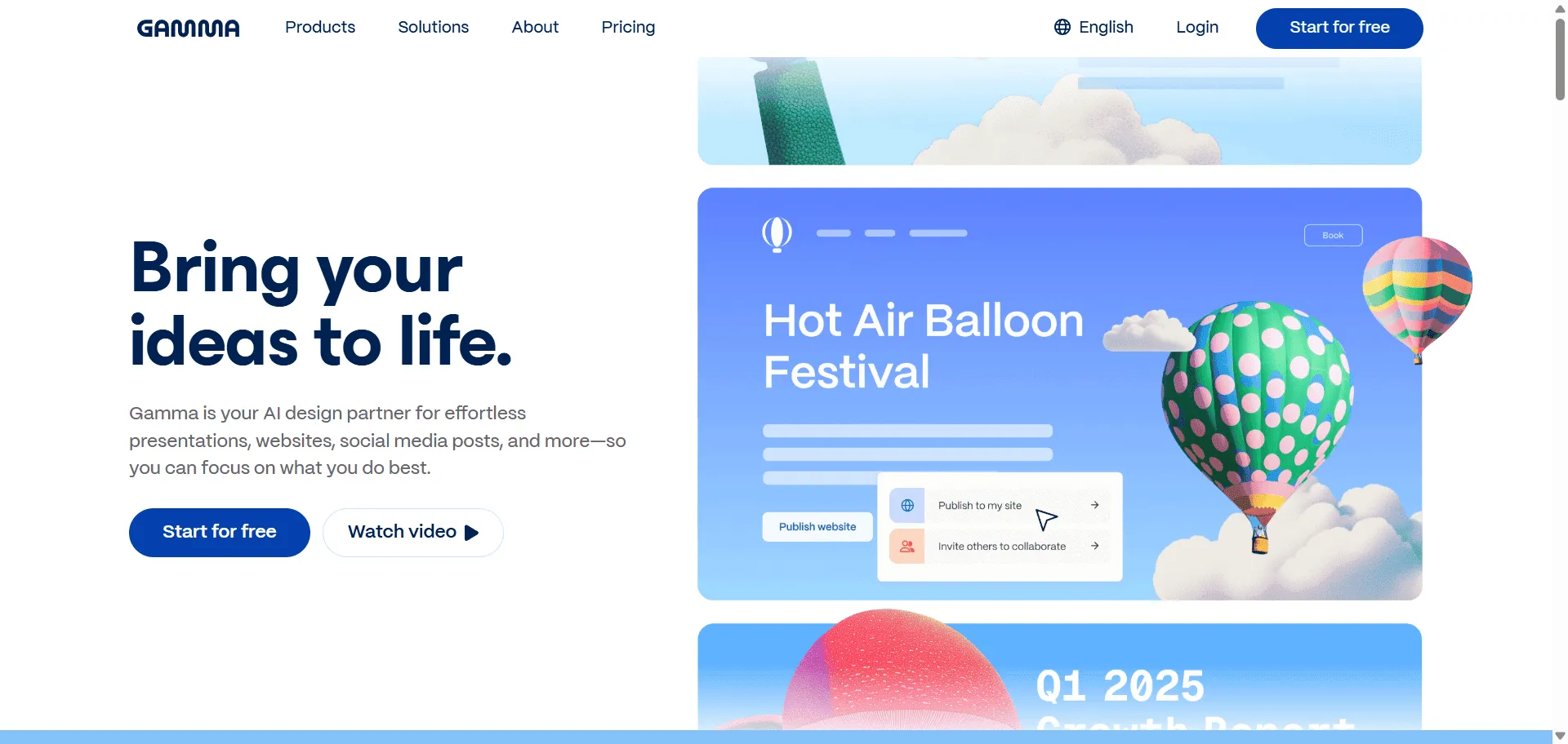 Unleash your creativity without wrestling with slide templates using Gamma AI presentation maker. Built for professionals, educators, and teams seeking effortless content creation, this revolutionary platform combines 20+ AI models with one-click generation so you can transform ideas into polished presentations, websites, and social media posts instantly, while flexible card systems and real-time collaboration enable seamless team workflows without design bottlenecks. The platform features automatic formatting, custom branding options, and export capabilities to PowerPoint, PDF, and Google Slides alongside embedded media support for YouTube, TikTok, and interactive elements. With stunning templates across 100+ themes and AI-powered image generation, you can create professional content that adapts perfectly to desktop, mobile, and tablet displays. This runs on a platform trusted by design professionals worldwide with 4.8/5 Product Hunt rating, ensuring every project ships faster, looks sharper, and scales effortlessly across modern creative workflows.