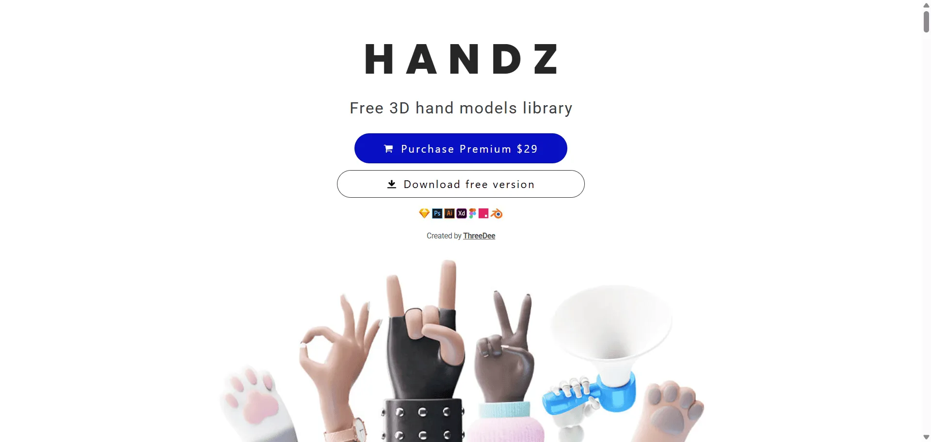 Finding realistic 3D hand models that match your design vision wastes precious project time. 3D hand models library solves this creative bottleneck with comprehensive gesture collections ready for immediate use. Built for UI designers, app developers, and marketing teams, Handz delivers 900 PNG files plus rigged Blender assets so you can enhance presentations and prototypes instantly, while the premium version expands possibilities with 23 character variations and 76 poses across millions of combinations without starting from scratch. This diverse collection includes skin tones, accessories, and sleeves that represent authentic human diversity, ensuring every design feels inclusive and professional. Created by ThreeDee and trusted across design communities, Handz transforms how teams visualize user interactions through high-quality 3D assets that integrate seamlessly into any workflow, from mobile apps to marketing campaigns requiring engaging visual storytelling.