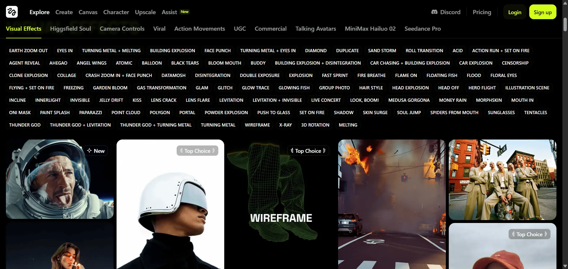 Higgsfield.ai is a cutting-edge generative video platform designed for creative professionals such as filmmakers, music video directors, and AI artists. It enables users to create polished cinematic videos using AI-driven text-to-image generation, image-to-video conversion, and a comprehensive library of over 50 advanced camera motion effects like dolly, crane, and drone shots. The platform also offers 23 cinematic visual effects—like explosions, disintegration, and levitation—that replicate studio-grade VFX without the need for complex tools or huge budgets. Higgsfield enables dynamic storytelling with precise camera movements and dramatic visual flair, perfect for social media content, short films, and branded videos, all accessible via an intuitive interface. It includes features like real-time style presets, voice-driven avatars, and high-fidelity image generation for ultra-realistic results.