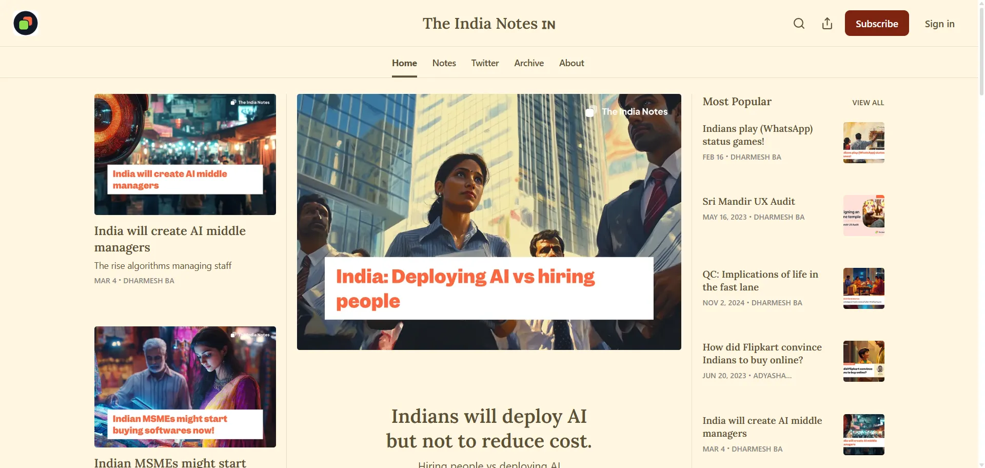 A newsletter to understand Indian psychology and dive deep into the design that worked in Indian context. Featuring field research and in-depth case studies of app and from products designed for India.
