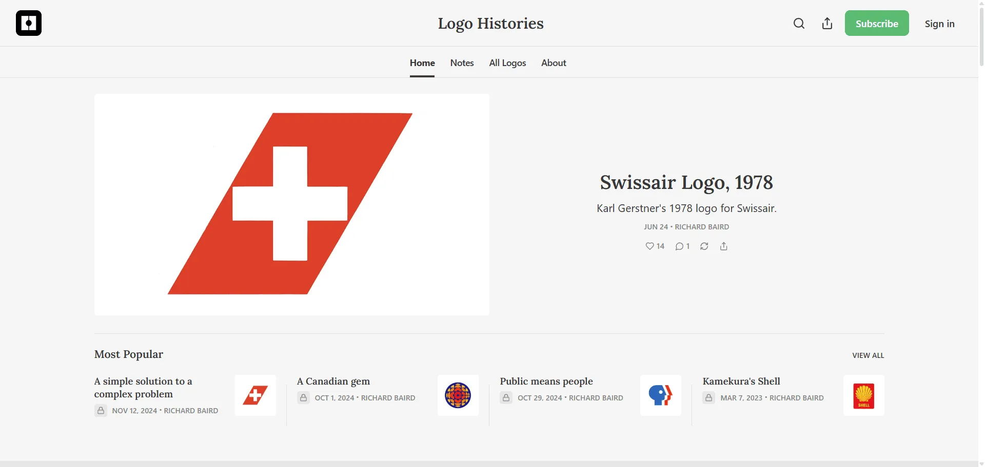 Unlock the secrets behind history's most iconic logos with logo design inspiration from Logo Histories. Built for brand designers and creatives seeking deep historical context, this comprehensive platform combines a searchable archive of over 4000 carefully digitised modernist logos with more than 150 detailed stories behind legendary designs. Browse curated collections from LogoArchive alongside contemporary brand assets through Brand Archive, while accessing in-depth case studies revealing the strategic thinking behind designs from companies like NBC, CBS, and Chase Manhattan Bank. The platform features regular content updates with vintage design books and educational resources so you can discover timeless principles consistently, while organized categorization and research tools enable rapid inspiration gathering without creative overwhelm. This runs on a platform trusted by a global community of international researchers and design professionals worldwide since its launch, ensuring every project ships faster, looks sharper, and scales effortlessly across modern branding workflows.