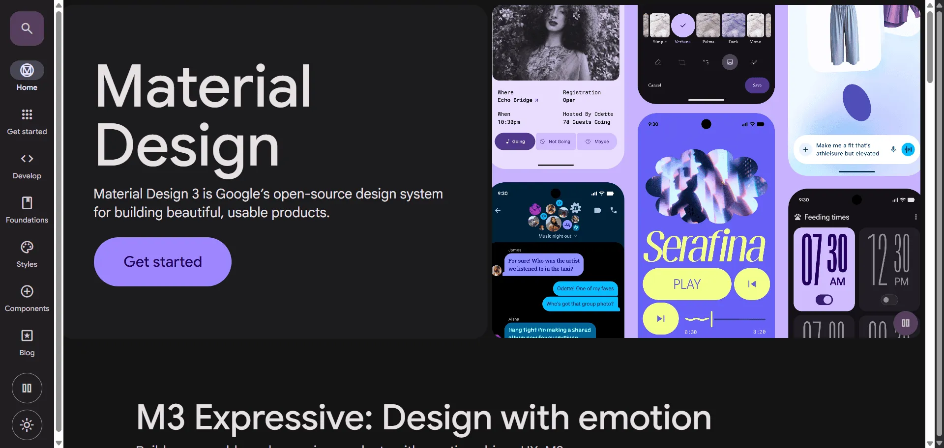 Discover Material Design design system that transforms complex interfaces into beautiful user experiences for millions of developers worldwide. Built for Android, web, and cross-platform development, this Google-designed system combines adaptive guidelines with open-source components so you can create consistent, intuitive interfaces, while comprehensive theming and customizable elements enable professional user experiences without rebuilding common patterns. This system runs on open-source code trusted by developers globally, featuring Material 3 Expressive with enhanced animations, dynamic color theming, and accessibility-first design principles. The latest evolution includes research-backed updates to typography, motion, and component libraries that make interfaces more engaging and adaptive to user preferences. Whether you're building Android apps or scaling across multiple platforms, this comprehensive design system helps every project ship faster with consistent, beautiful interfaces that follow proven design principles.