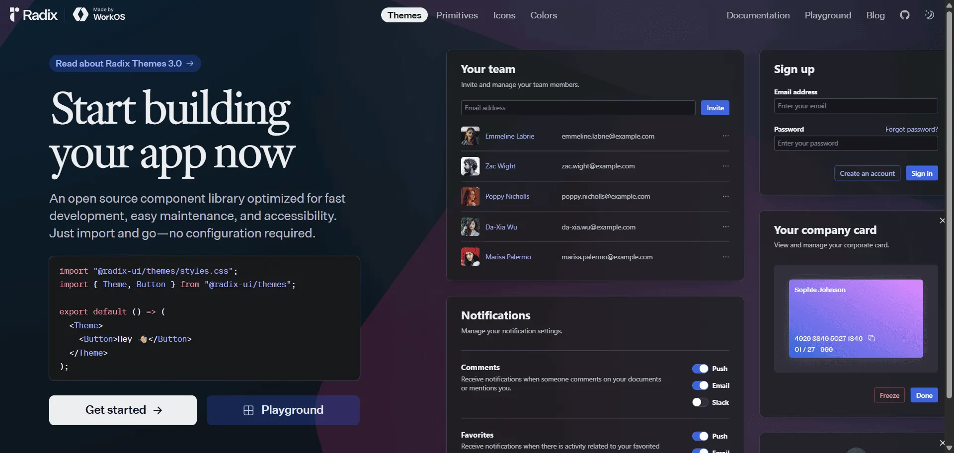 Radix UI React component library. Built for frontend developers building modern apps and design systems, it combines fully unstyled, headless primitives with strict WAI-ARIA accessibility so you can craft complex, inclusive interfaces with complete styling freedom, while consistent API design and cross-browser rigor enable scalable component logic without vendor lock-in. Radix UI’s focus on composability and control lets you theme and extend every element to match exact brand requirements—no mandatory opinions, no default styles to override. Trusted by developer teams at Vercel and Supabase, and with 20,000+ GitHub stars, this open-source toolkit ensures every project maintains accessibility, faster development cycles, and long-term maintainability regardless of growth or technology changes.