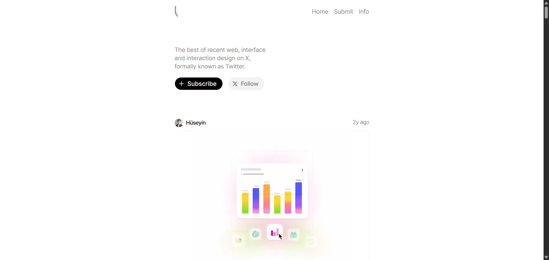 Stop endless scrolling when you need curated design inspiration that actually moves your creative process forward. Design inspiration Recent.design delivers expertly curated web, interface and interaction design discoveries from X and beyond. Built for designers, developers, and creative professionals who demand quality over quantity, it combines real-time curation with organized presentation so you can discover trending UI patterns, interface innovations, and interaction techniques instantly, while clean categorization and mobile-responsive design enable seamless creative research without information overload. This runs on a platform trusted by the design community with continuous updates featuring the latest work from leading designers and studios, ensuring every project ships faster, looks sharper, and scales effortlessly across modern digital experiences.