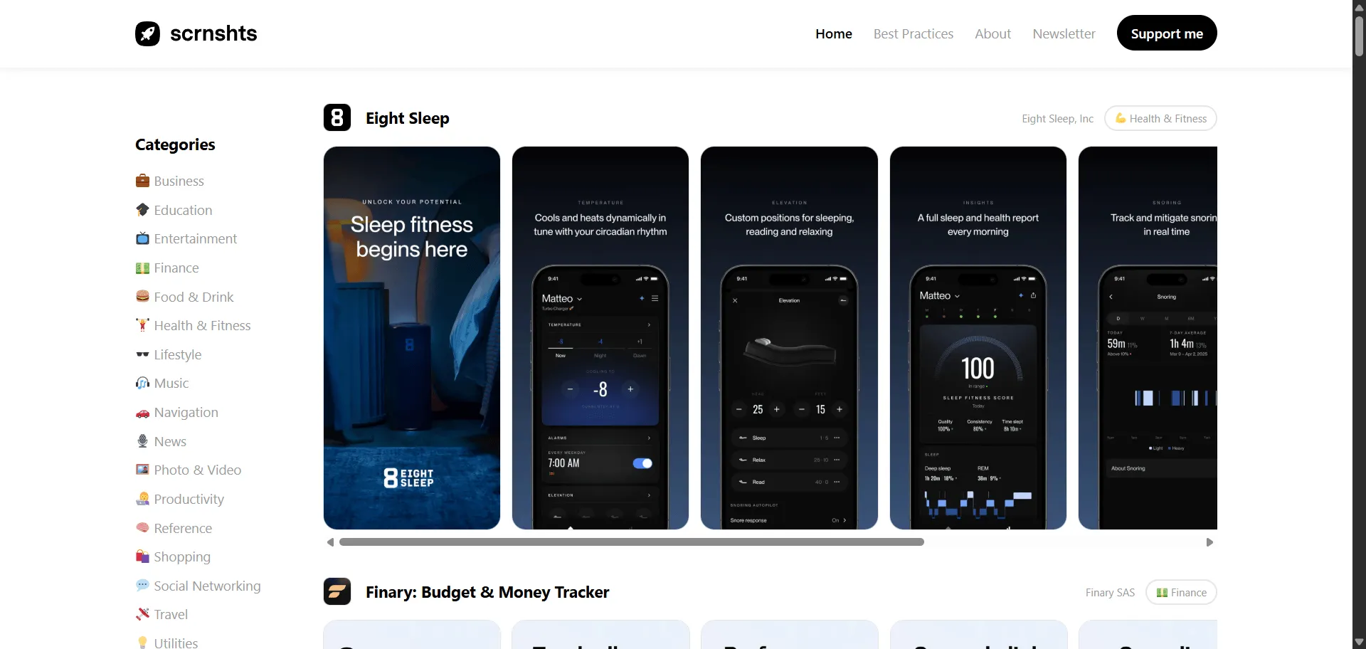End your search for app screenshot inspiration with scrnshts.club. Built for mobile designers and developers, it solves the challenge of creating compelling App Store visuals by providing a hand-picked gallery of the finest real-world examples. Unlike scrolling through random feeds, this curated collection lets you browse categories like Health or Productivity to see what leading apps are doing right. This focused approach means you can quickly find patterns, spark new ideas, and design screenshots that drive downloads without the guesswork. Trusted by a community of designers on Product Hunt, it’s the definitive library for crafting beautiful and effective app store presentations that capture attention and convert users.