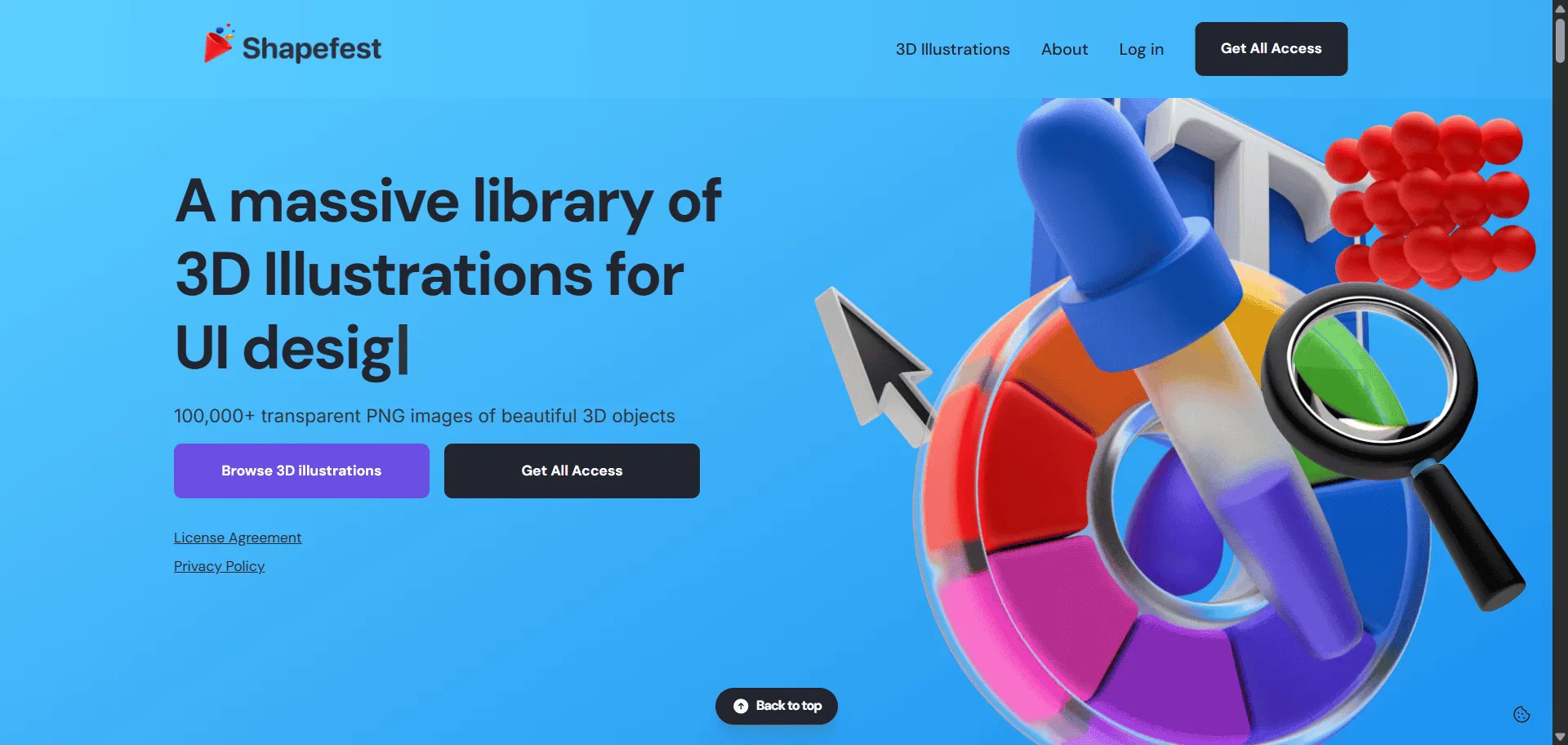 Transform design projects without asset frustration through Shapefest's massive 3D illustration library. Built for designers and developers, this comprehensive platform combines 100,000+ ray-traced PNG illustrations with organized material collections so you can find perfect visual elements instantly, while clay, plastic, glass, and metal textures enable diverse creative applications without complex rendering processes. From isometric icons to floating geometry, each illustration comes in 3000x3000px resolution through photorealistic lighting and self-reflections that deliver professional quality. This runs on a platform used by folks at Google, Uber, and Disney, ensuring every download ships with extended commercial licensing, looks studio-grade with full ray-traced glory, and scales effortlessly across presentations, UI design, motion graphics, and print-ready materials requiring premium 3D assets