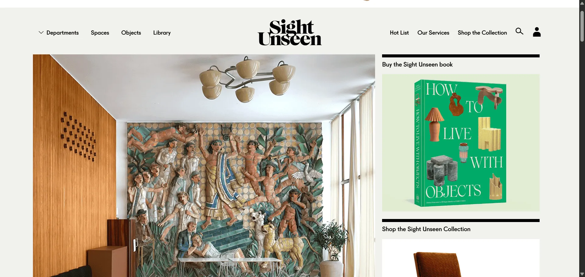Sight Unseen, design inspiration is the editorial platform that transforms independent makers into mainstream discoveries. Design trends, 16-year legacy, 1stDibs partnership.