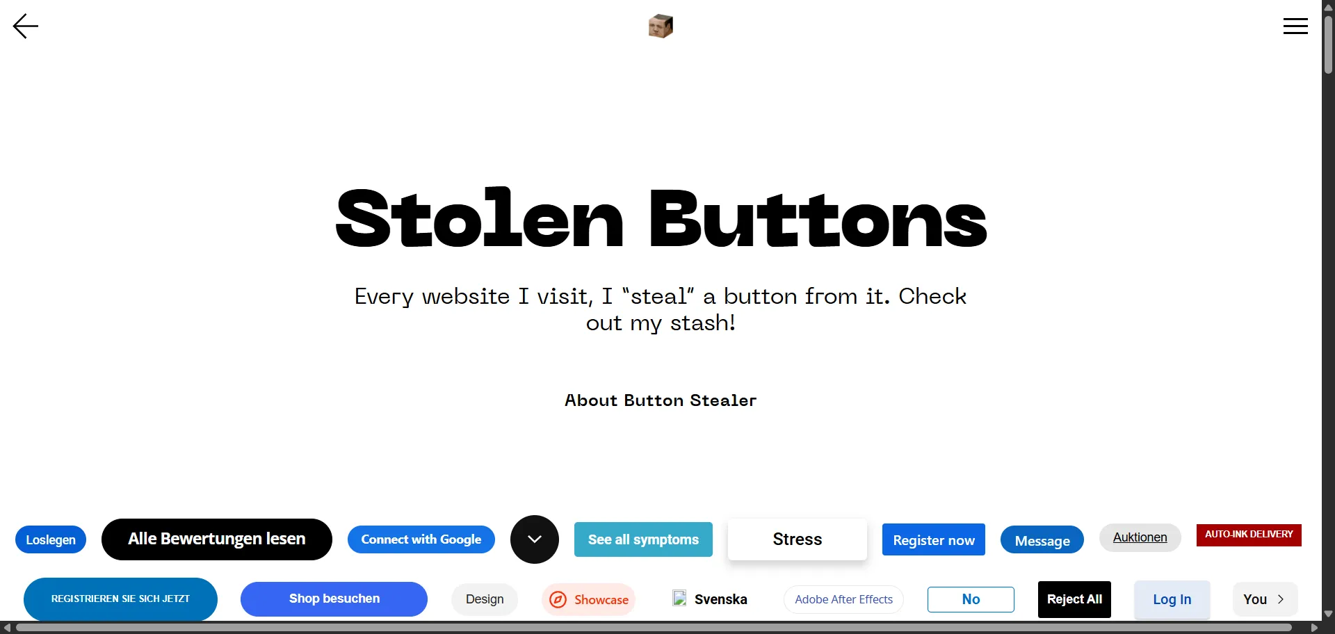 A collection of buttons.
