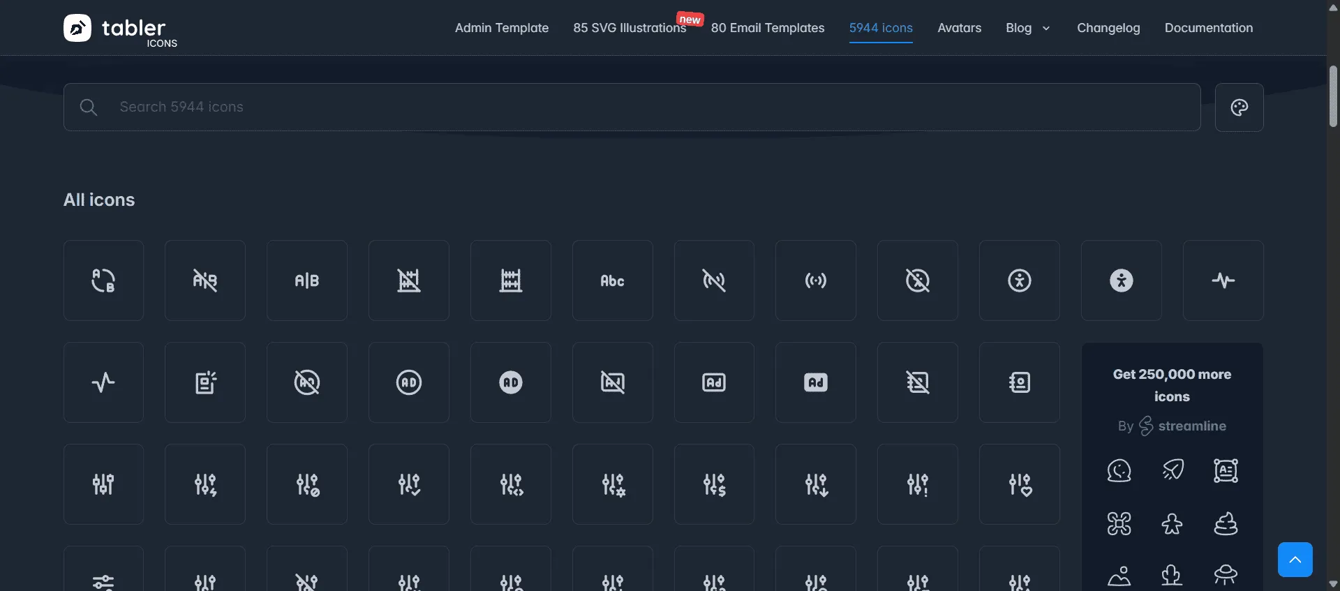 Transform scattered icon hunting into unified visual consistency when comprehensive design systems deliver targeted icon library with icon library from Tabler Icons. Built for developers, designers, and creative professionals seeking cohesive interface elements, it combines over 5,900 free SVG icons with customizable stroke width so you can maintain perfect visual harmony across web applications instantly, while multiple formats including React, Vue, and Angular components enable seamless integration without compatibility issues. This runs on an open-source platform trusted by thousands of developers worldwide with MIT license and regular updates, ensuring every project ships faster, looks professional, and scales strategically. The comprehensive icon collection spans everything from essential interface elements to specialized symbols through clean minimalist design and consistent 2px stroke, giving you direct access to production-ready icons that separate polished user interfaces from inconsistent visual experiences across contemporary web development projects.
