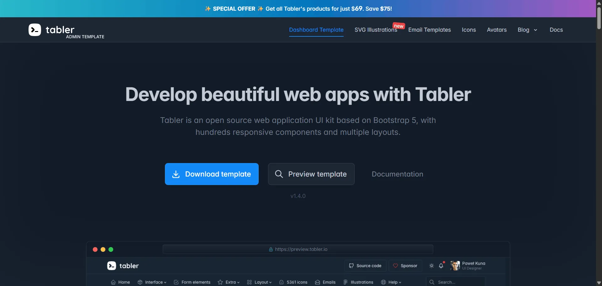 https://tabler.io/admin-template