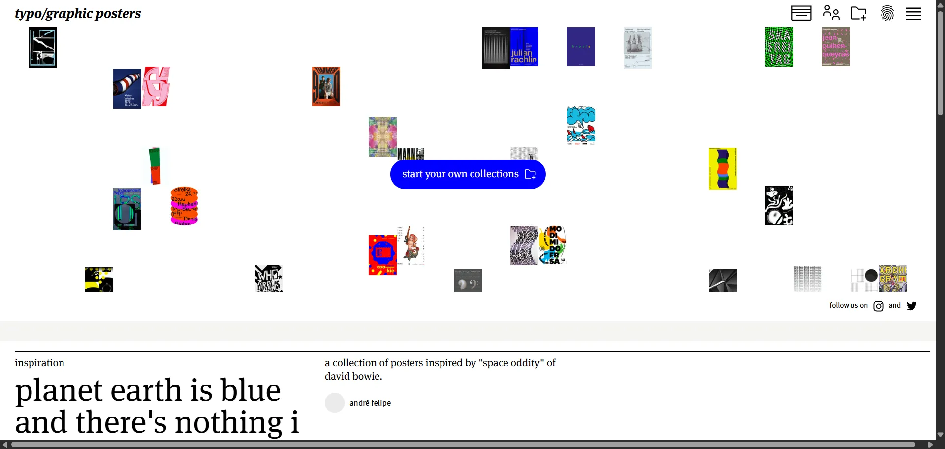 Reference platform for poster design, A Publication that showcases typographic and graphic posters.