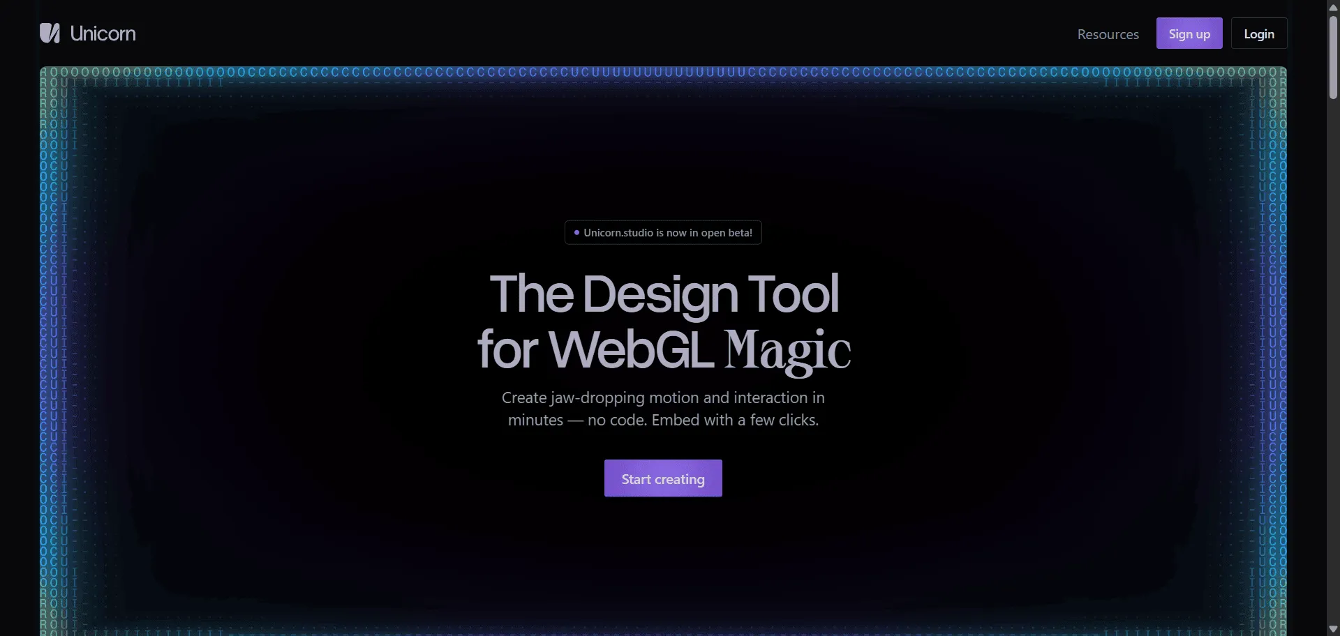 Transform static web designs into captivating interactive experiences when no-code WebGL technology delivers targeted WebGL design tool with WebGL design tool from Unicorn Studio. Built for designers, developers, and creative professionals seeking visual excellence without coding barriers, it combines over 60 powerful WebGL effects with intuitive layer-based design so you can create stunning motion graphics and interactive scenes instantly, while seamless embedding into Framer, Webflow, and Wix platforms enables effortless website integration without technical complexity. This runs on a cloud-based platform with optimized 36kb library and hardware acceleration support, ensuring every creative project ships faster, looks distinctive, and scales strategically. The comprehensive design suite includes everything from distortion and lighting effects to custom shader editing through browser-based workflows, giving you direct access to professional WebGL capabilities that separate memorable web experiences from static digital interfaces across contemporary interactive design.