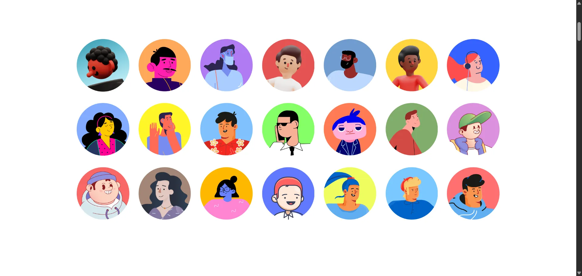 offers friendly heroes as design elements for various projects. and promises to deliver daily surprises.