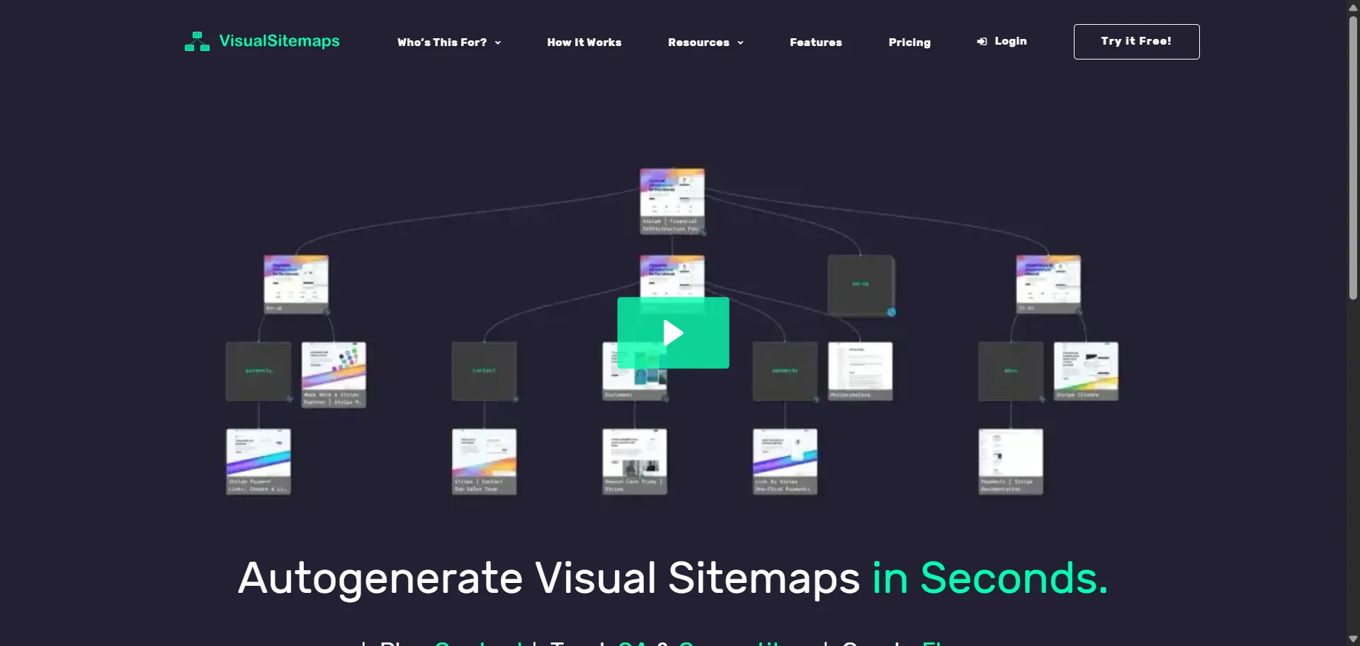A tool that generates visual sitemaps and screenshots of any website for site audits and research.