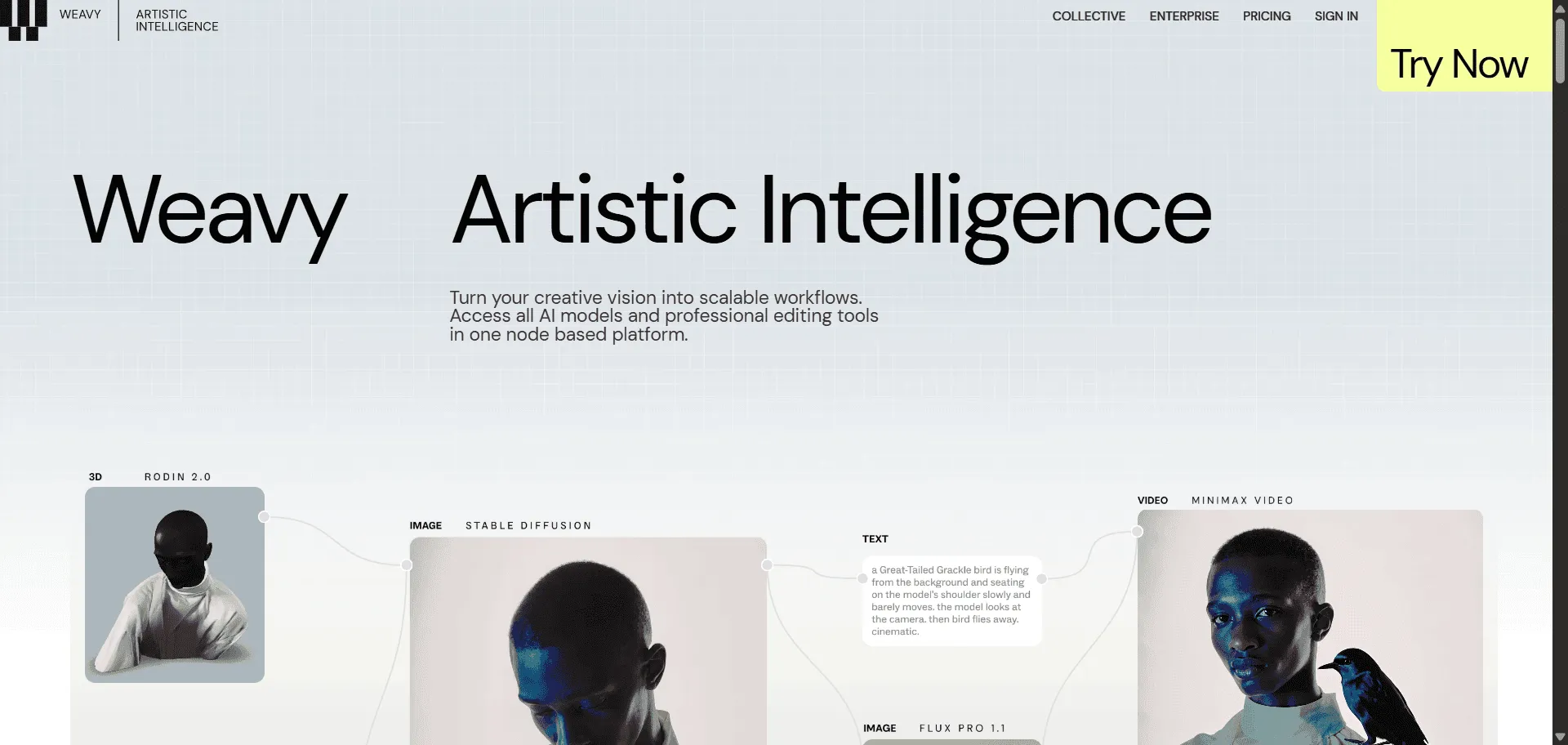 Transform fragmented creative tools into unified artistic intelligence when node-based workflows deliver targeted AI-powered design workflows with AI-powered design workflows from Weavy. Built for creative professionals, designers, and enterprise teams seeking production-grade control, it combines access to all major AI models including GPT img, SD 3.5, Runway Gen-4, and Flux Pro with professional editing tools so you can build reusable design systems and automate complex workflows, while layer-based editing and parametric adjustments enable precise creative control without switching platforms. This runs on a platform trusted by leading enterprise teams with commercial rights, full indemnity, and priority support, ensuring every creative project ships faster, looks distinctive, and scales strategically. The comprehensive creative suite includes everything from inpainting and upscaling to 3D generation and video creation through an intuitive visual canvas, giving you direct access to the artistic intelligence that separates scalable creative operations from fragmented tool chaos across contemporary design disciplines.