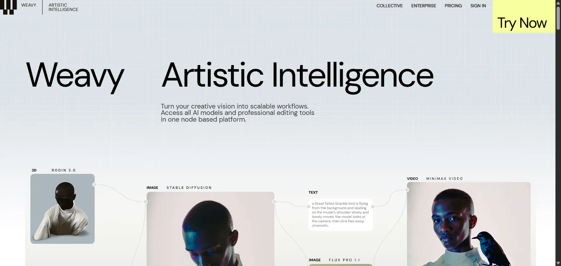 Weavy is an AI-powered, node-based design platform built for creative professionals and teams. It integrates multiple advanced AI models such as GPT, Stable Diffusion, Runway Gen-4, Imagen, and more—alongside professional editing tools like crop, inpaint, mask extraction, and relight, all within one seamless workflow. Users can compose multi-layered visuals, automate complex workflows, and control every aspect of their creative output with layers, blends, and advanced compositing tools