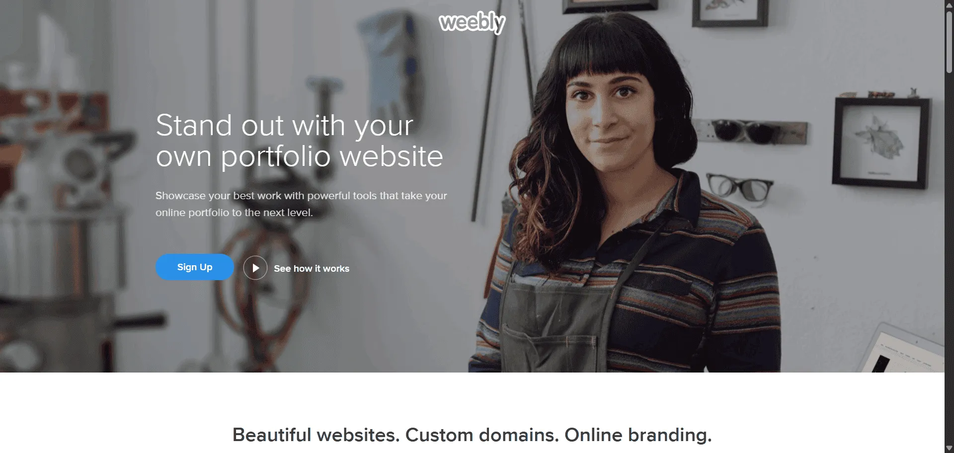 Build stunning creative showcases with online portfolio builder Weebly. Built for artists, designers, photographers, and professionals seeking flexible presentation options, it combines drag-and-drop simplicity with customizable templates so you can create compelling portfolios instantly, while HD video support and mobile optimization enable professional presentation without technical complexity. The platform handles everything from basic artist portfolios to comprehensive professional showcases through intuitive editing tools, custom domain options, and integrated contact forms. You can showcase essays, photos, digital stories, presentations, and videos while maintaining complete creative control over layout and design. This runs on infrastructure trusted by 40+ million users worldwide with a 4.7/5 Software Reviews rating, ensuring every portfolio loads fast, looks professional across all devices, and provides visitors with seamless browsing experiences that highlight your best work effectively.
